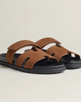 Hermès Chypre Sandal Brun Fume Suede