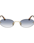 Miu Miu - SMU A54 ZVN80 Pink Pale Gold Oval Sunglasses
