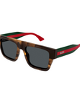 Gucci - GG1868S 003 Grey Classic Havana Square Sunglasses