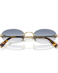 Miu Miu - SMU A54 ZVN80 Pink Pale Gold Oval Sunglasses