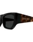 Saint Laurent SL 740 004 Havana Square Sunglasses