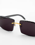 Cartier Sunglasses "C Allongé de Cartier" Black D. Cut Lenses