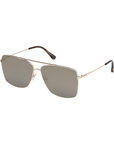 Tom Ford Magnus-02 FT 0651 (28C) Sunglasses Shiny Rose Gold/Brown